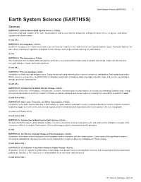Earth System Science (EARTHSS) 1