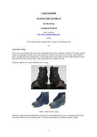 Lancashire Clogs and Shawls