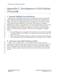 1 Appendix G. Development of Soil Salinity 2 Thresholds