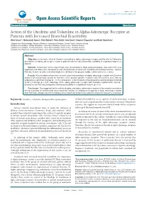 Action of the Oxedrine and Tolazoline in Alpha-Adrenergic Receptor At
