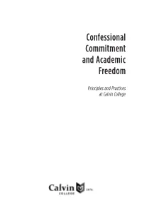 Confessional Commitment and Academic Freedom
