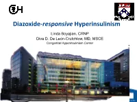 Diazoxide-Responsive Hyperinsulinism
