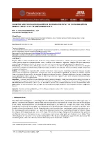 Economic Sanctions and Globalization: Assessing the Impact of the Globalization Level of Target State on Sanctions Efficacy1