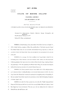 H 5584 State of Rhode Island