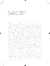 Idomeneo” on Crete “