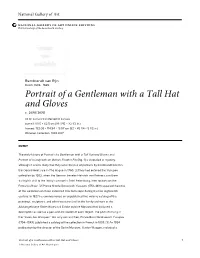 Portrait of a Gentleman with a Tall Hat and Gloves C