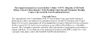 Remarks at Old North Bridge, Concord, Massachusetts” of the President’S Speeches and Statements: Reading Copies at the Gerald R