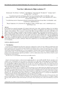 Voxel Size Calibration for High-Resolution CT