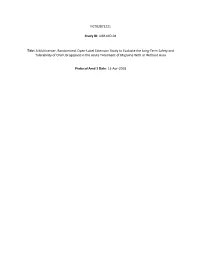 A Multicenter, Randomized, Open-Label Extension Study to Evaluate the Long-Term Safety and Tolerability of Oral Ubrogepant in Th