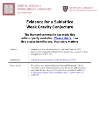 Evidence for a Sublattice Weak Gravity Conjecture
