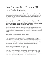 How Long Are Deer Pregnant? [7+ New Facts Explored]