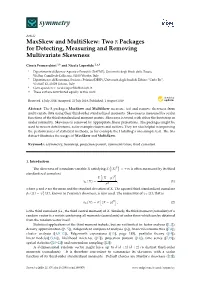Maxskew and Multiskew: Two R Packages for Detecting, Measuring and Removing Multivariate Skewness