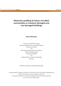 Molecular Profiling of Indoor Microbial Communities in Moisture Damaged