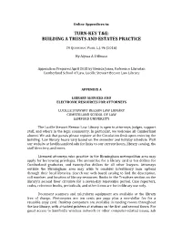 Turn-Key T&E: Building a Trusts and Estates Practice