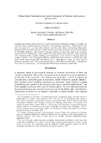 1 Putting Indian Christianities Into Context