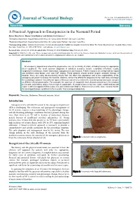 A Practical Approach to Emergencies in the Neonatal Period