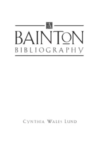 Bainton-Bibliography-A-Preview.Pdf
