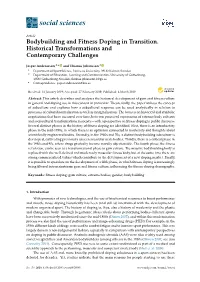 Bodybuilding and Fitness Doping in Transition. Historical Transformations and Contemporary Challenges