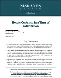 Heroic Centrism in a Time of Polarization