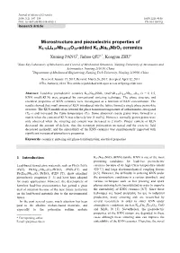 Microstructure and Piezoelectric Properties of K5.70Li4.07Nb10