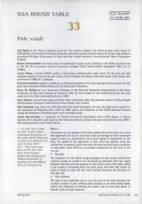 NSA ROUND TABLE Pole Vault