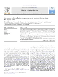 Occurence and Distribution of Microplastics on the Belgian Coast