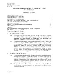 The Toxicity Characteristic Leaching Procedure Epa Method 1311