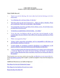 A Record of Hate: Pamela Geller & Robert Spencer