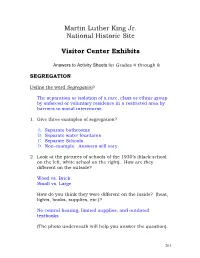 Answers to Activity Sheets for Grades 4 Through 8