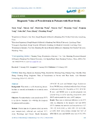 Diagnostic Value of Procalcitonin in Patients with Heat Stroke