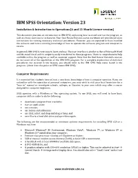 IBM SPSS Orientation: Version 23
