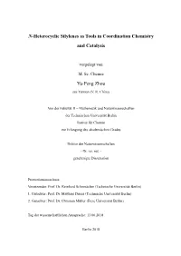 N-Heterocyclic Silylenes As Tools in Coordination Chemistry and Catalysis