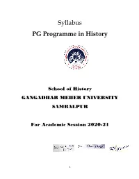 Syllabus PG Programme in History