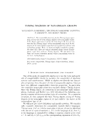 Turing Degrees of Nonabelian Groups
