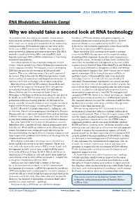 Why We Should Take a Second Look at RNA Technology