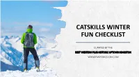 2020-2021 CATSKILLS Winter Fun Checklist