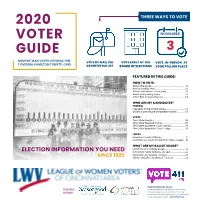 2020 Voter Guide