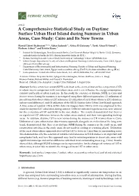 A Comprehensive Statistical Study on Daytime Surface Urban Heat Island During Summer in Urban Areas, Case Study: Cairo and Its New Towns