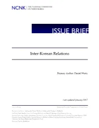 An Overview of Inter-Korean Relations