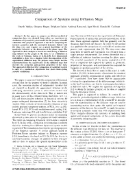 Comparison of Systems Using Diffusion Maps