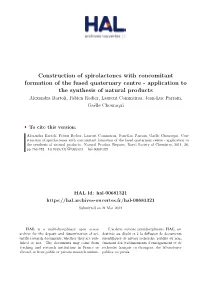 Construction of Spirolactones with Concomitant Formation of the Fused