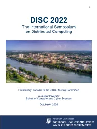 DISC 2022 the International Symposium on Distributed Computing