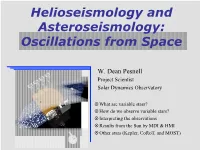 Helioseismology and Asteroseismology: Oscillations from Space