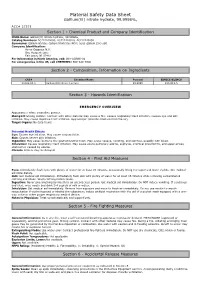 Material Safety Data Sheet