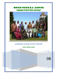 Summary of 2008 Activity Report