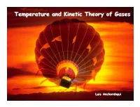 Temperature and Kinetic Theory of Gases