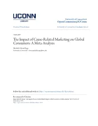 The Impact of Cause-Related Marketing on Global Consumers: a Meta-Analysis