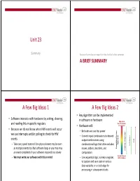 Unit 23 a Few Big Ideas 1 a Few Big Ideas 2