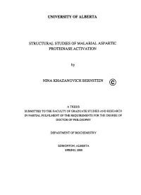 University of Alberta Structural Studies Of