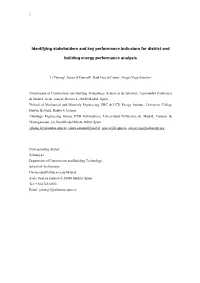 Identifying Stakeholders and Key Performance Indicators for District And